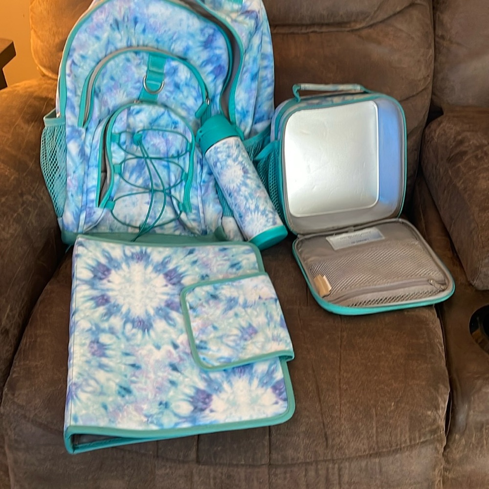 Pottery barn, bundle, girls, backpack, lunchpail binder and bottle